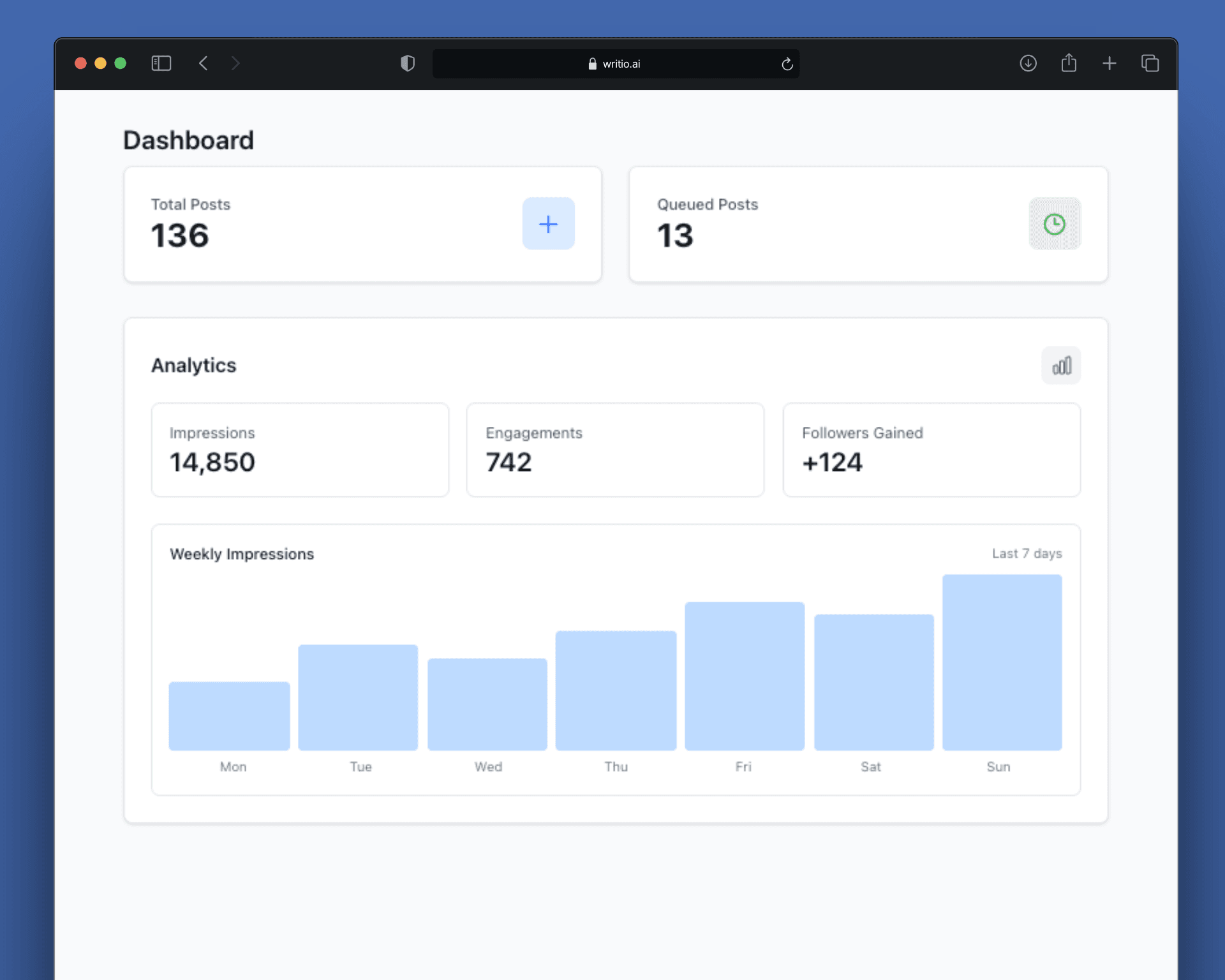 Writio post inspirations screenshot